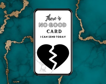 Broken heart. Sorrow and loss card. Digital Card - Animated Card, E-card, ready to send card instantly.