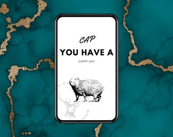 Whimsical card. Funny card. Can you have a happy day. Capybara card.  Digital Card - Animated Card, E-card, ready to send card instantly.