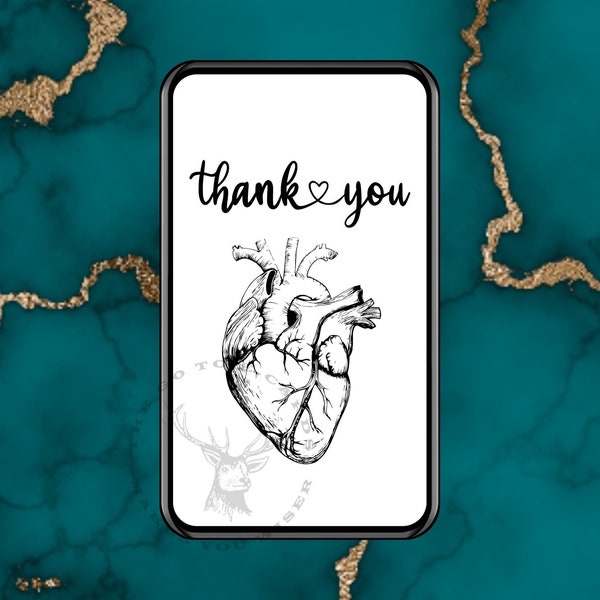 Thank you card- heartfelt thanks. Digital Card - Animated Card, E-card, ready to send instantly. E-cards sends in text app as a GIF.