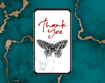 Appreciation card. Thank you card. Digital Card - Animated Card, E-card, ready to send instantly. E-cards sends in any text app.