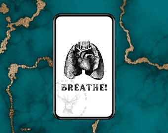 Breathe. Encouragement card. Support card. Digital Card - Animated Card, E-card, ready to send. E-cards sends in any text app.