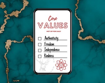 Core Values. Support and encouragement card. Digital Card - Animated Card, E-card, ready to send instantly. You get the E-card as a GIF.