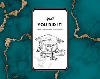 Graduation Card. Congratulation Card. Celebration card. Digital Card - Animated Card, E-card, ready to send card instantly.