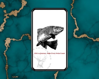 Wisdom words card. Peculiar trout card. Digital Card - Animated Card, E-card, ready to send instantly. E-cards sends in any text app.