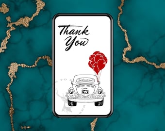 Thank you for attending. Wedding. Digital Card - Animated Card, E-card, ready to send card instantly.