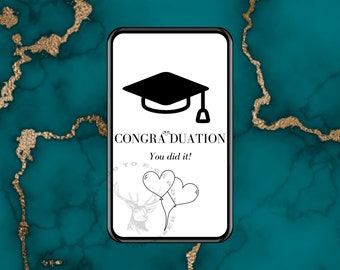 Playful graduation card. Graduation. Congratulation. Digital Card - Animated Card, E-card, ready to send. E-cards sends in any text app.