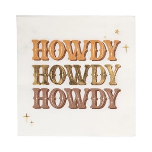 Cowboy Howdy Cocktail Napkin | Rodeo Party | Rodeo Theme