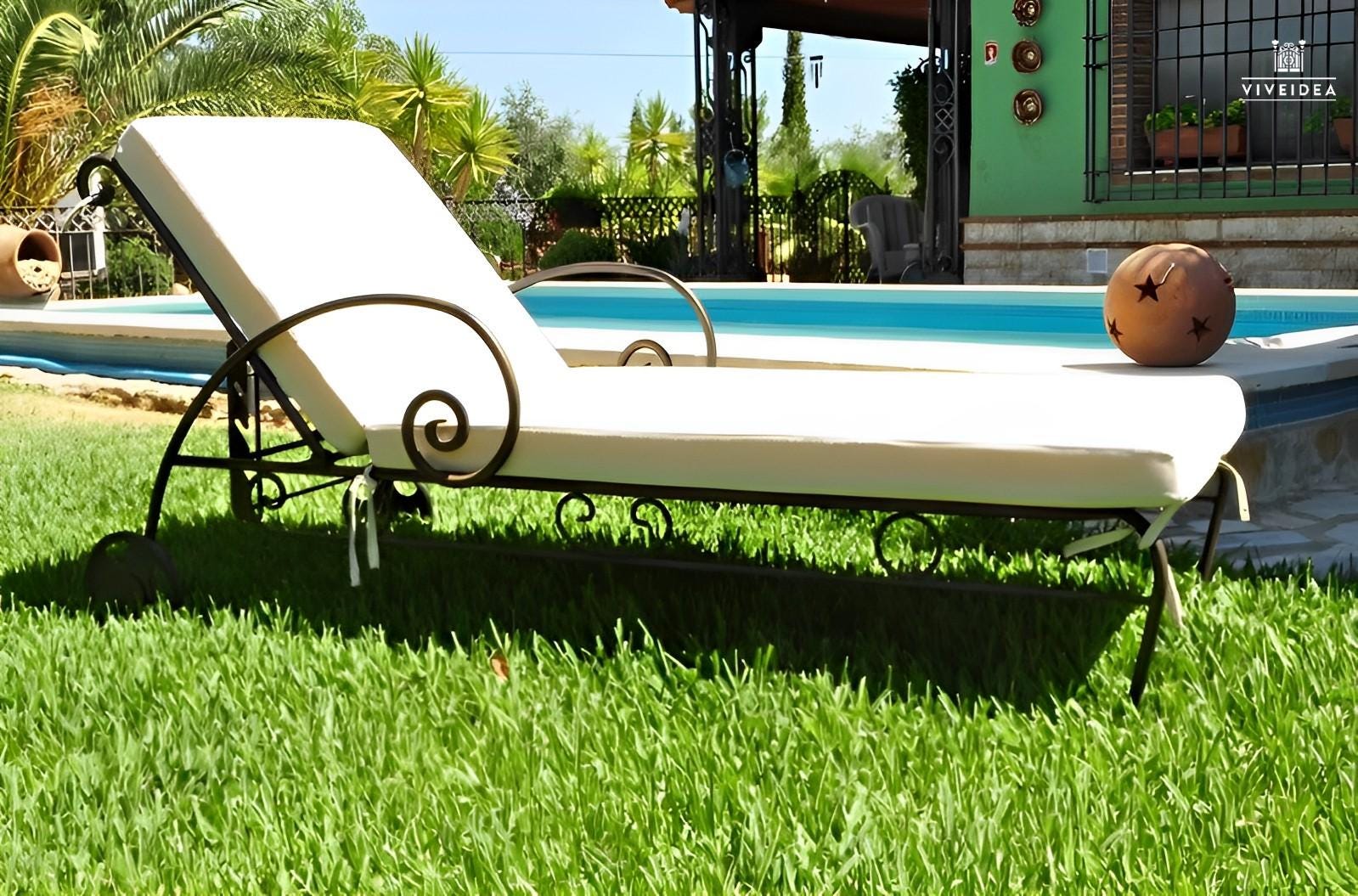 Wrought iron sun lounger new arrivals
