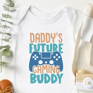 Daddy's Future Gaming Buddy Bodysuit, Cute Father Baby Clothes, Gaming Baby Clothes, Bridal Party, Baby Shower Gift, Funny