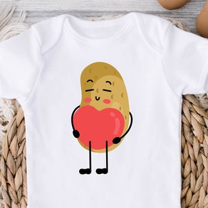 Potato Bodysuit, Potato Baby Gift, Cute Food Baby Bodysuit, Vegan Bodysuit, Cute Baby Shower Gift, Baby Clothes, Farm Bodysuit