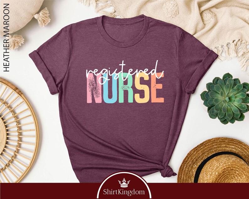 a women's t - shirt with the words restated nurse on it