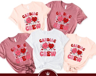 Cardiac Crew Valentine Shirt, Cardiac Nurse Shirt, Cardiac Heart Gifts, Nurse Gift, Cardiology Shirt, Valentine Shirt for Cardiologists