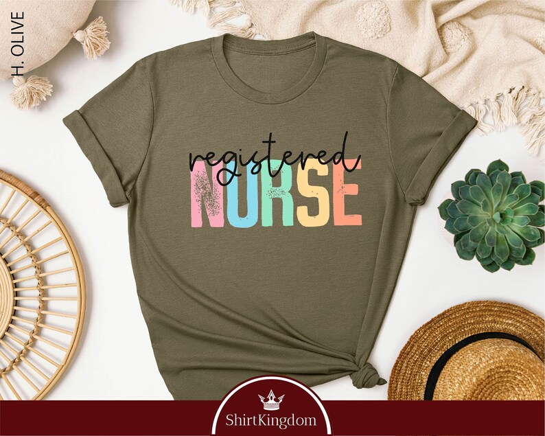 a t - shirt with the word nurse printed on it