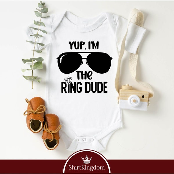 Yup I'm The Ring Dude Bodysuit, Ring Bearer Baby Bodysuit, Ring Security, Cute Ring Dude Bodysuit, Cute Baby Bodysuit, Baby Boy, Funny