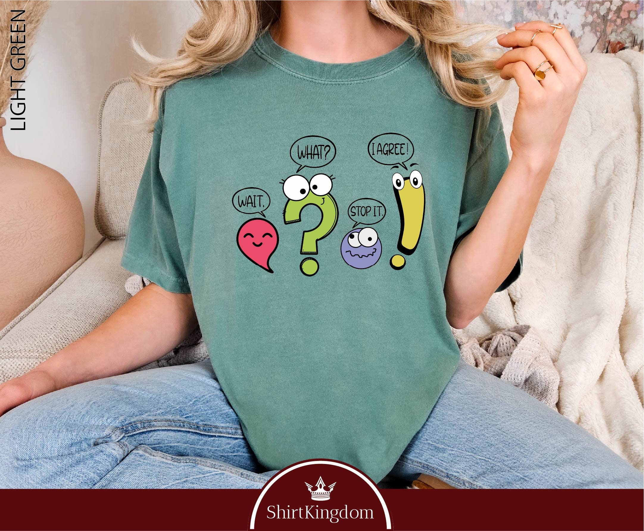 Wait What Stop It I Agree Shirt, Punctuation Day Shirt, Funny English ...
