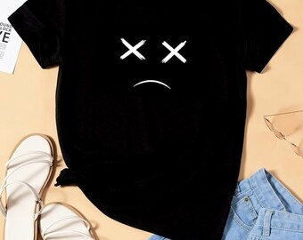 Grappig smiley-shirt cool voor haar cadeau voor minnaar voor hem smiley-shirt verjaardagscadeau emoji