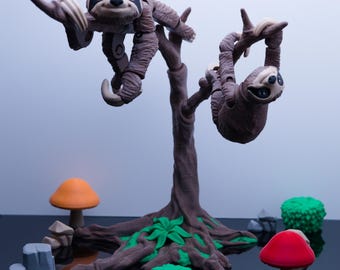 3D Printed Articulated Sloth Fidget Toy - Desk Buddy Gift - Stocking Stuffer - Perfect Christmas Gift