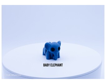 Adorable Baby Elephant Flexible Keychain - Fun Fidget Toy - Unique 3D Printed Gift