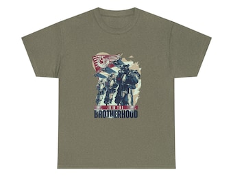 Brotherhood of Steel T-Shirt: Fallout Gamer Tee, Post Apocalyptic Style