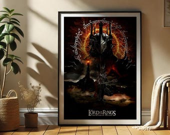 Sauron Art Print | Lord of the Rings Dark Lord Poster