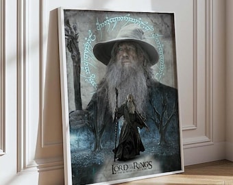 Gandalf Poster | Lord of the Rings Print, Middle Earth Wall Art