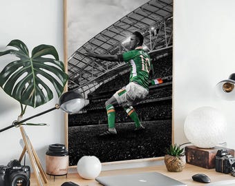 Robbie Keane Ireland Goal Celebration Poster | Irish Football Icon (Digital Download)