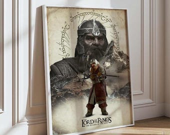 Gimli Lord of the Rings Poster | Middle Earth Wall Art