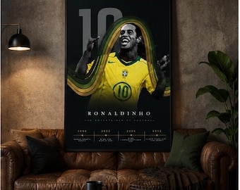 Ronaldinho Poster – Brazil Soccer Print
