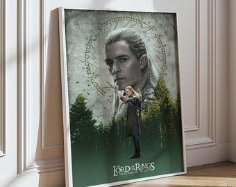 Legolas Poster | Lord of the Rings Art Print, Elven Archer