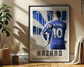 Eden Hazard Chelsea FC Poster – Premier League Soccer Wall Art