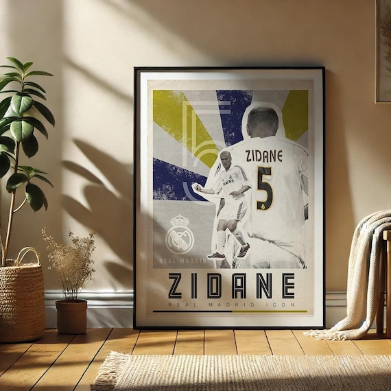 Poster Original Zinédine Zidane - Juventus - But Mythique - Années 90