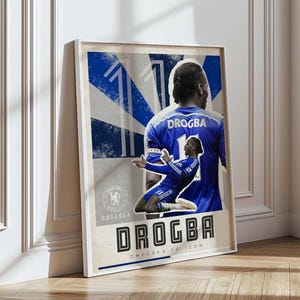 Didier Drogba - Maillot domicile officiel signé de Chelsea