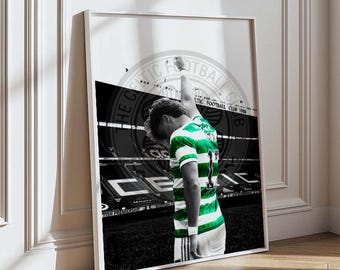 Jota Celtic FC Legend Print | Black and White Football Poster