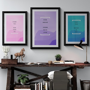 Pósteres con citas motivacionales para imprimir para estudiantes, arte de pared inspirador para el aula, decoración de la escuela para la habitación de los niños, citas positivas
