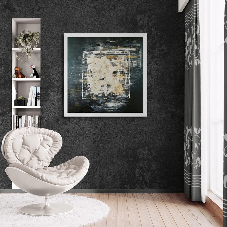 Luxury Gold and Black Wall Decor W Canvas Painting & Living Room Large