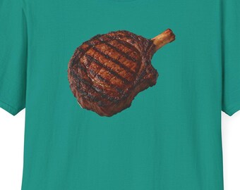 Cowboy Ribeye Steak BBQ T-Shirt: Meat Lover Foodie Tee