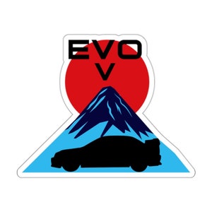 Mitsubishi Lancer Evolution V Sticker: JDM Car Enthusiast Gift