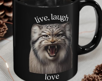 Pallas Cat Growl Coffee Mug - Manul Cat Lover Gift