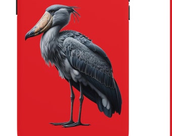 Prachtige Shoebill Stork iPhone-hoesje - fotorealistisch ontwerp voor iPhone-modellen 13-15, stoere hoesjes, vogels van Tik Tok