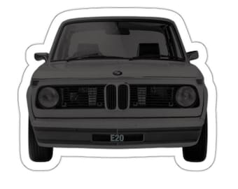 BMW E20 02 Series Sticker: Euro Car Enthusiast Gift