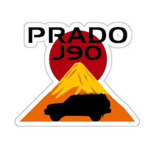 Toyota Prado Land Cruiser 4WD J90 LX Offroad, Car Decals, Vehicle Accessories, Laptop Decals, Unique Gift, JDM Truck Kiss-Cut Stickers, 4x4