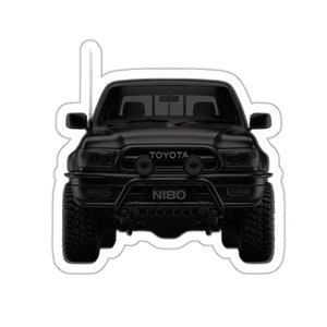 Toyota Hilux Surf 4Runner 4WD N180 Offroad, Car Decals, Front View, Laptop Decals, Unique Gift, JDM Truck 4X4, retro Toyota, AWD
