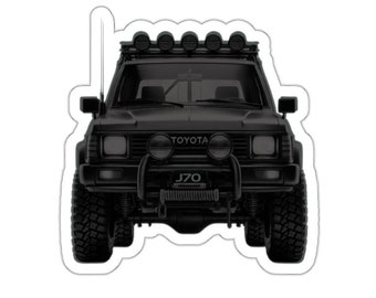 D4D Turbo Decal Sticker - Satin Black Vinyl For Toyota Landcruiser, Prado 4WD (Side)