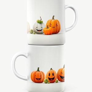 Kubek Jack-O-Lantern: 11-uncjowy ceramiczny kubek w kształcie dyni na Halloween
