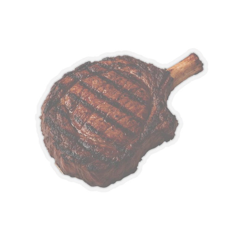 Cowboy Ribeye Steak BBQ Vinyl Sticker: Meat Lover Gift image 3
