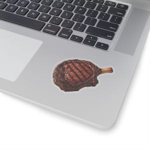 Cowboy Ribeye Steak BBQ Vinyl Sticker: Meat Lover Gift image 9
