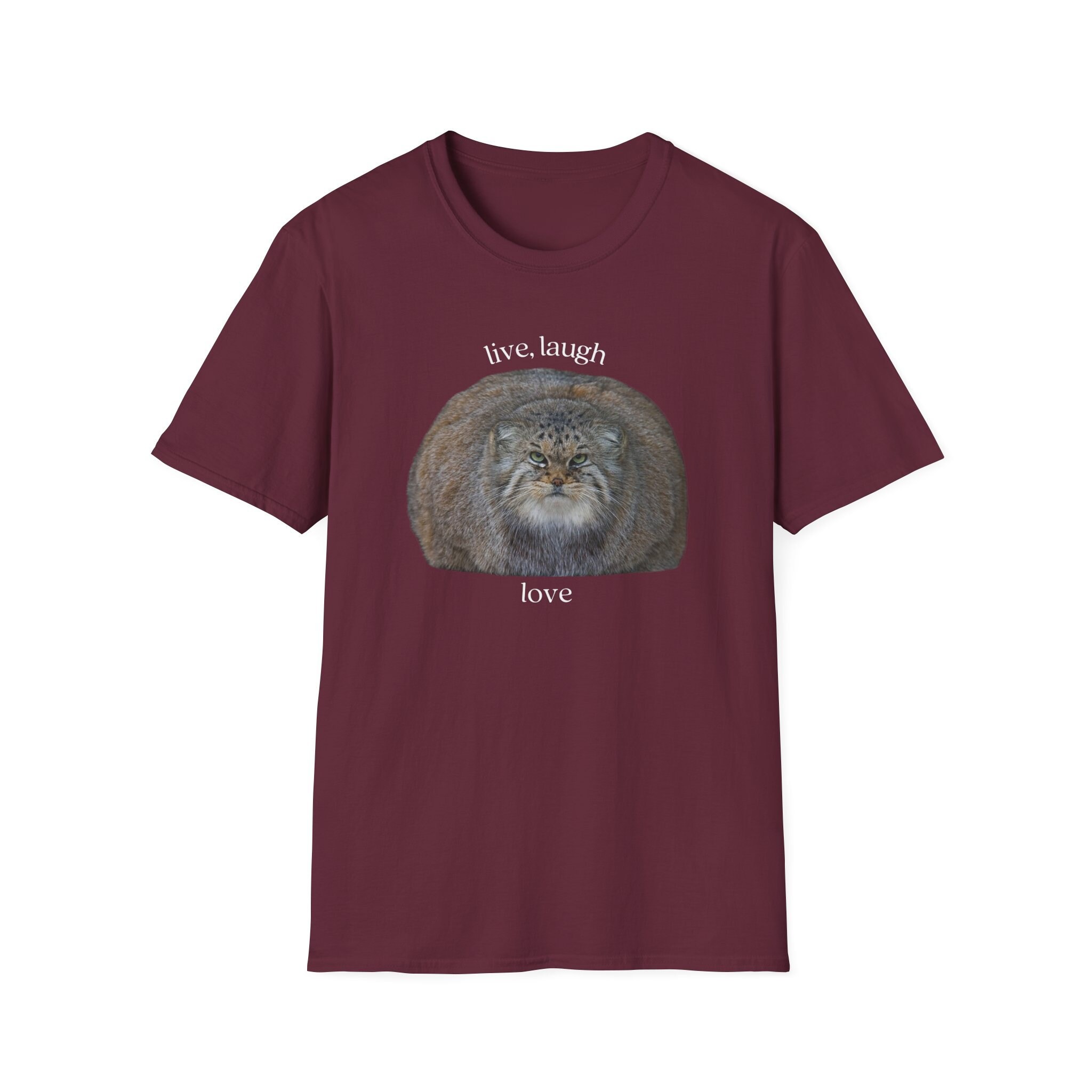 Live, Laugh, Love Pallas Cat Tee - Adorable & Quirky Fat Cat T