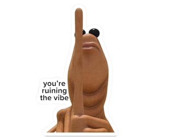 Vinylsticker Marcus de Worm: VR-chatmeme, glanzende afwerking