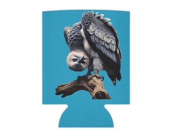 Harpy Eagle Can Koozie - Design del pesce persico capovolto dell'aquila può raffreddare, Amante dell'Aquila Arpia, Amanti degli uccelli, Uccelli di TikTok, Turchese