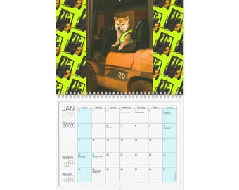 Dogs with Human Jobs Working for the Man Calendar, Office Wall Art, 2026 Calendar